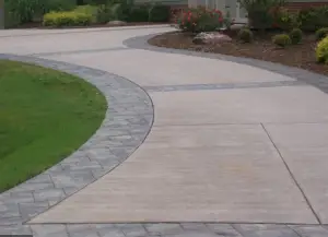 A concrete driveway
