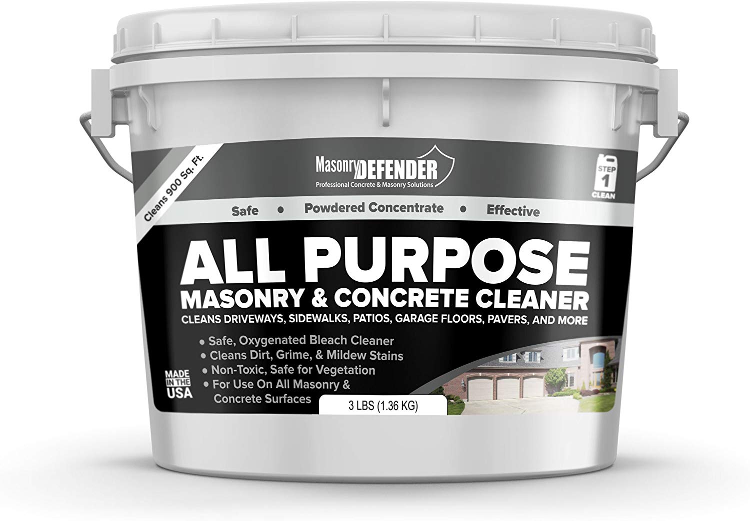 Better concrete. All purpose. Lb Cleaner. Sealed Concrete steps.