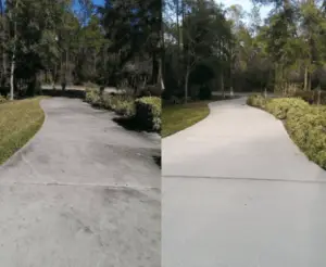clean a concrete driveway