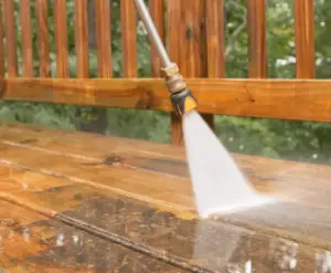 how to clean a wooden deck