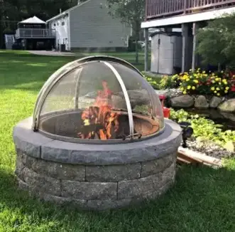 Can A Fire Pit Damage Concrete Patio, Protect Patio From Fire Pit