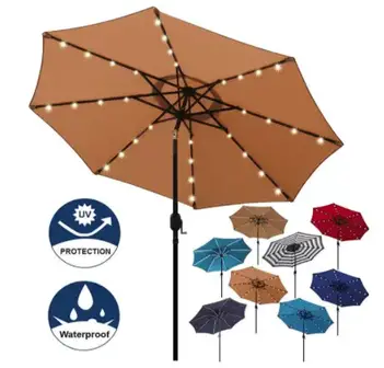 Best Patio Umbrellas Of 2021 Reviews, Solar Lighted Patio Umbrella Reviews