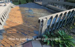 Deck with peeling paint