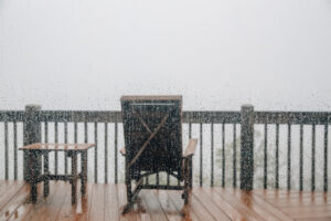 Patio in the rain